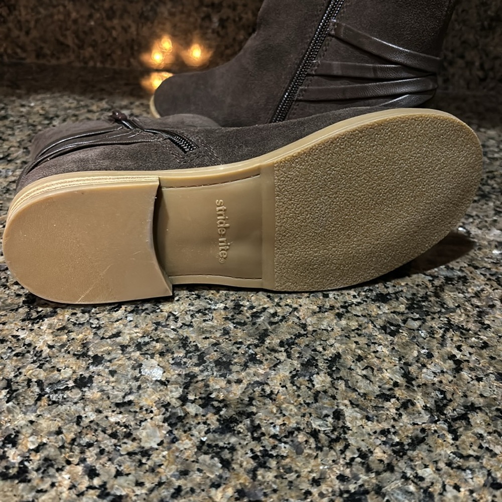 Stride Rite chocolate brown booties - Picture 7 of 8